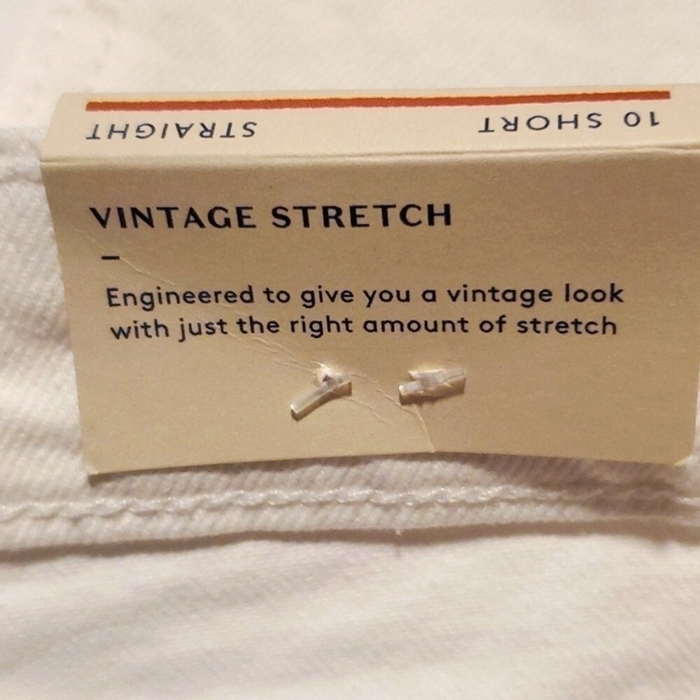 Universal Thread Womens White 90s Vintage Straight Leg Jeans Short - Picture 5 of 7